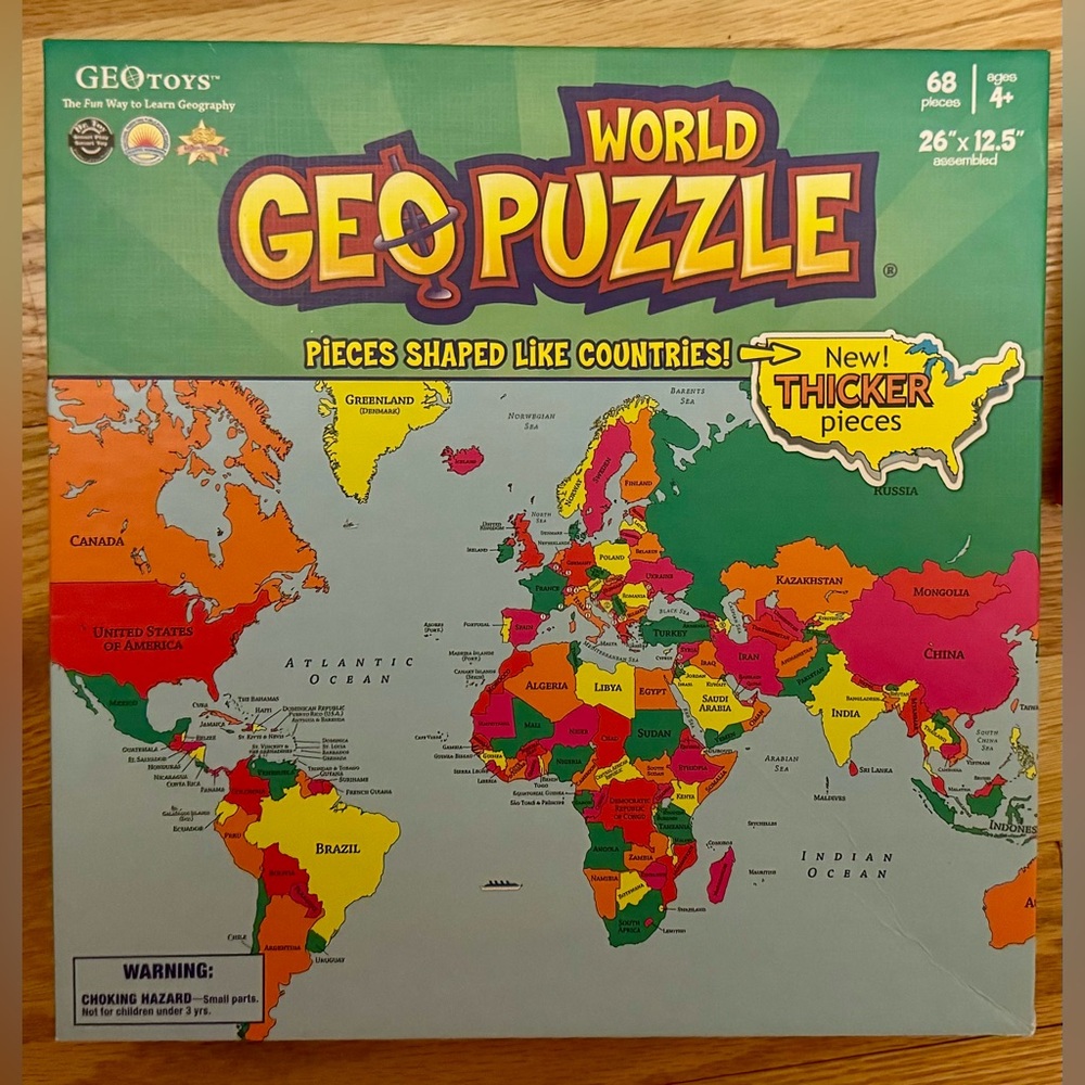 World GeoPuzzle - Colorful Educational Puzzle for Kids